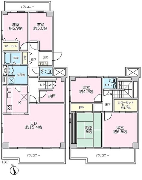 間取りを拡大表示