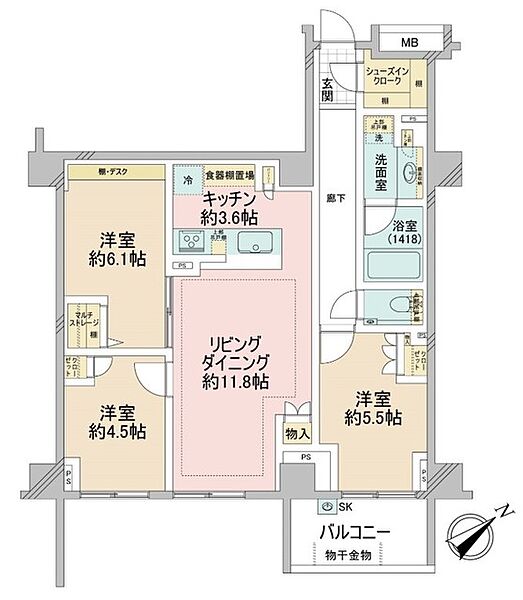 間取りを拡大表示