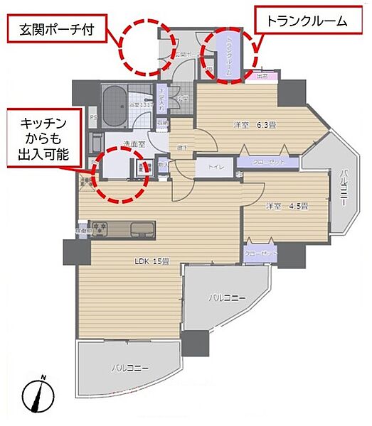間取りを拡大表示