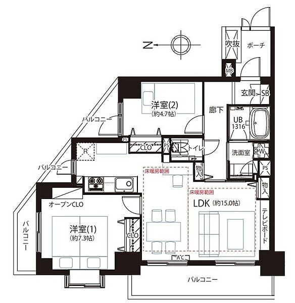 間取りを拡大表示