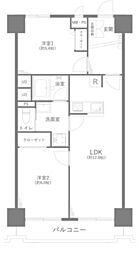 カーサ中村 2LDKの間取図画像