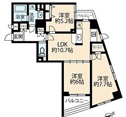 ディナ・スカーラ常盤台 3LDKの間取図画像