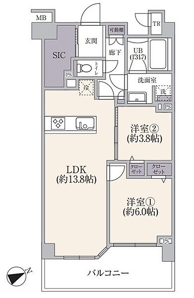 間取りを拡大表示