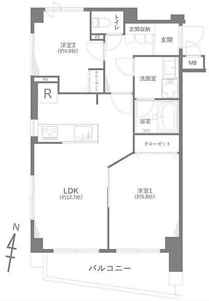 間取りを拡大表示