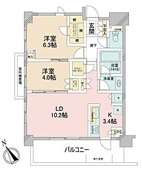 レーヴステージ善福寺公園 2LDKの間取図画像