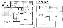 練馬区石神井台6丁目戸建 3LDKの間取り