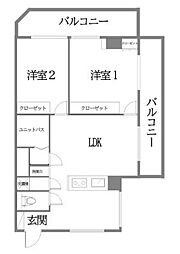 間取図画像 2LDK