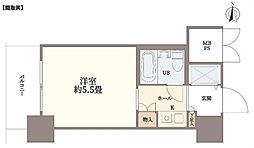 ライオンズマンション新川崎第2 1Kの間取り