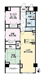 センチュリー川崎南 2SLDKの間取図画像