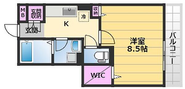 WISTERIA　PLACE 108｜大阪府堺市西区鳳東町2丁(賃貸アパート1K・1階・32.67㎡)の写真 その2