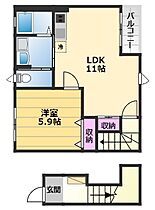 ルナヴォワール 207 ｜ 大阪府堺市西区上野芝向ヶ丘町1丁1-1（賃貸アパート1LDK・2階・45.82㎡） その2