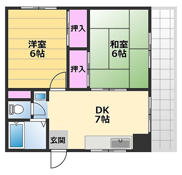 セントレージアーク大浜 103｜大阪府堺市堺区出島海岸通1丁(賃貸マンション2DK・1階・38.00㎡)の写真 その2