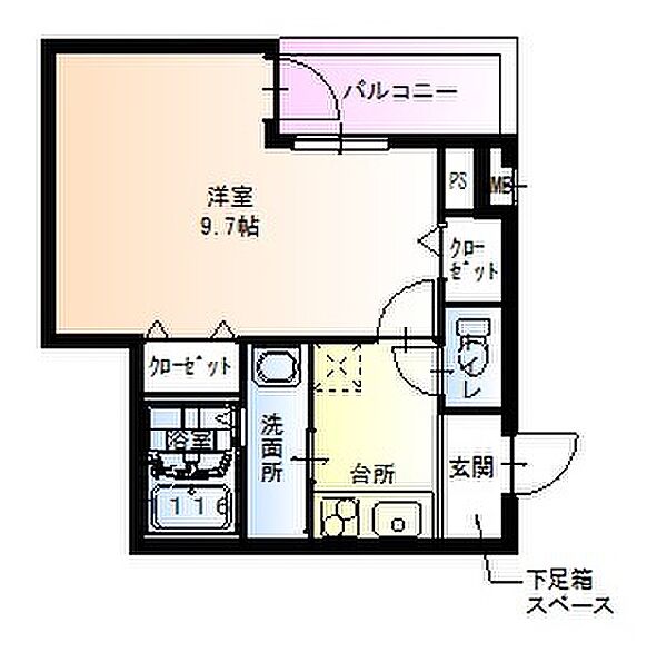 フジパレス鳳中ノース 105｜大阪府堺市西区鳳中町9丁(賃貸アパート1K・1階・27.34㎡)の写真 その2