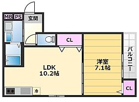 フジパレス浜寺石津2番館 303 ｜ 大阪府堺市西区浜寺石津町西4丁19-17（賃貸アパート1LDK・3階・40.46㎡） その2