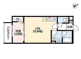 ラウレア浜寺 0303 ｜ 大阪府堺市西区浜寺石津町中4丁17-13（賃貸アパート1LDK・3階・33.30㎡） その2