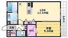 La casamia一条通 303 ｜ 大阪府堺市堺区一条通4-6（賃貸アパート1LDK・3階・45.04㎡） その2