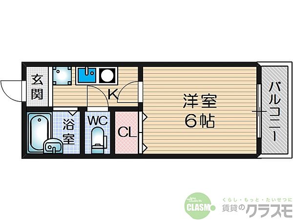 大阪府高槻市北柳川町(賃貸マンション1K・3階・20.00㎡)の写真 その2