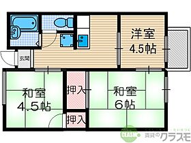 大阪府茨木市玉櫛2丁目（賃貸アパート3K・1階・45.00㎡） その2