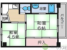 大阪府茨木市高田町（賃貸マンション2K・2階・28.98㎡） その2