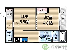 大阪府摂津市千里丘東5丁目（賃貸アパート1LDK・3階・33.18㎡） その2