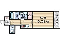 ARCA正雀 6階1Kの間取り