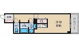 山崎マンション13 ワンルームの間取図画像