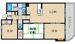 アンフィニィ・真砂 3LDKの間取図画像