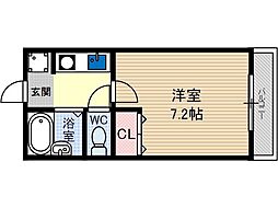 ハーモニーヒルズ 1Kの間取図画像