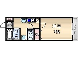 ヴィ・ラージュ吉田 1Kの間取図画像