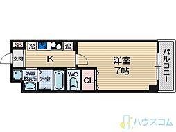 DAP正雀 1Kの間取図画像