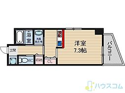 マンションクォーレ 1Kの間取図画像
