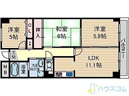 レヴェ・ヴィラージュ 3LDKの間取図画像