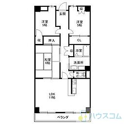ラフィーネ上牧 3LDKの間取図画像