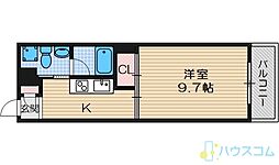 グランヴァレー彩都 1Kの間取図画像