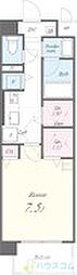 エスポアール1 1Kの間取図画像