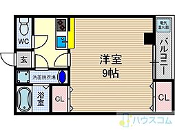 ウィングビュー鮎川 1Kの間取図画像