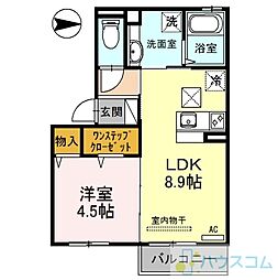 シャルム総持寺 1LDKの間取図画像