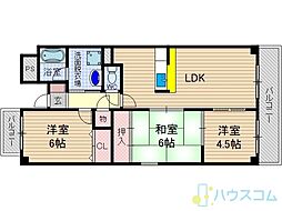 ヴェルデュール南茨木 3LDKの間取図画像