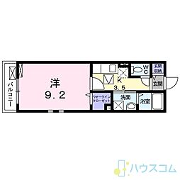 チェリーヒルズ 1Kの間取図画像