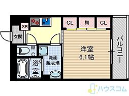 リブリ・末広 1Kの間取図画像