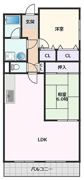 サングリックコート 602｜大阪府吹田市佐井寺3丁目(賃貸マンション2LDK・6階・64.29㎡)の写真 その2