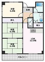 ロイヤルハイツ千里  ｜ 大阪府吹田市山田西1丁目21-3（賃貸マンション3LDK・4階・64.00㎡） その2