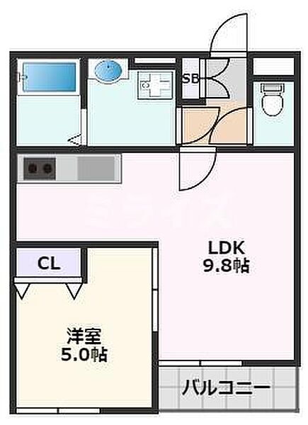 EIJU　吹田 ｜大阪府吹田市藤が丘町(賃貸アパート1LDK・3階・34.15㎡)の写真 その2