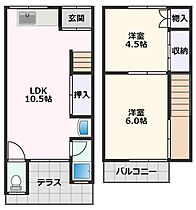 ミリオンハウス  ｜ 大阪府吹田市清和園町16-11（賃貸タウンハウス2LDK・1階・49.00㎡） その2