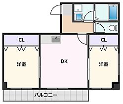 千里ロイヤルハイツ 201 ｜ 大阪府摂津市千里丘4丁目11-5（賃貸マンション2DK・2階・54.68㎡） その2