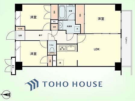 3LDK 間取り