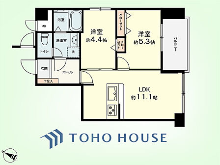 2LDK 間取り