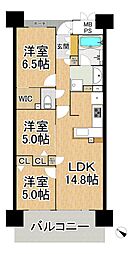 リコット三河安城南町 3LDKの間取図画像