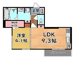 阪急神戸本線 王子公園駅 徒歩14分の賃貸アパート 2階1LDKの間取り