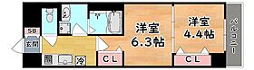 兵庫県神戸市東灘区住吉宮町７丁目（賃貸マンション2K・5階・35.44㎡） その2